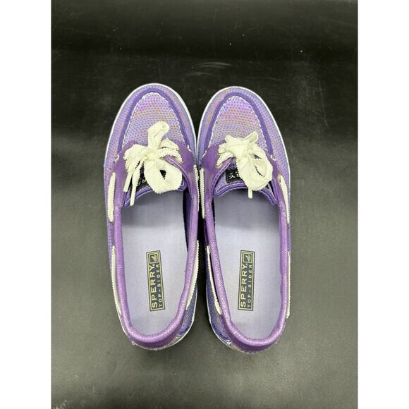 Sperry Sequin Mermaid Purple Boat Shoe Top Siders Women’s Size 8 9688631 - Picture 5 of 7